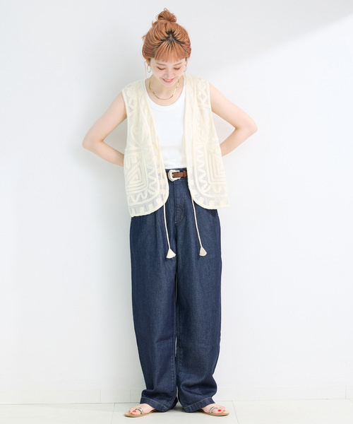B.C STOCK（ベーセーストック）の「《追加5》ウォッシャブル / DU JOUR/デュ ジュール TROUSER JEAN（デニムパンツ・レディース・ネイビー/チャコールグレー・36/38）」の19枚目の写真