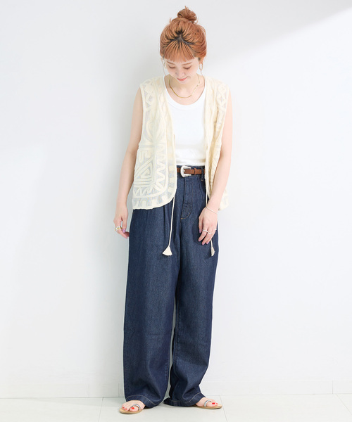 B.C STOCK（ベーセーストック）の「《追加5》ウォッシャブル / DU JOUR/デュ ジュール TROUSER JEAN（デニムパンツ・レディース・ネイビー/チャコールグレー・36/38）」の20枚目の写真