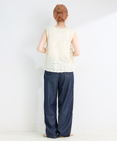 B.C STOCK（ベーセーストック）の「《追加5》ウォッシャブル / DU JOUR/デュ ジュール TROUSER JEAN（デニムパンツ・レディース・ネイビー/チャコールグレー・36/38）」の22枚目の写真
