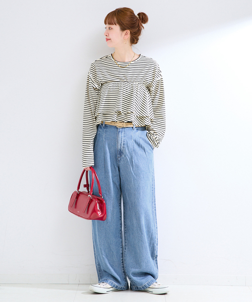 B.C STOCK(ベーセーストック)の「《追加5》ウォッシャブル / DU JOUR/デュ ジュール TROUSER JEAN(デニムパンツ・レディース・ネイビー/チャコールグレー/ブルー系その他・36/38)」の4枚目の写真