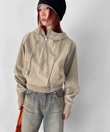 BLACKUP（ブラックアップ）の「[MADE] コットンアンバランスフードジャンパー（ブルゾン）」