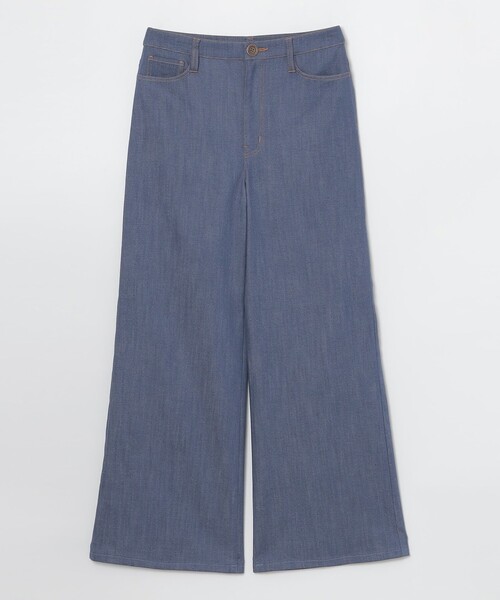 BLUE LABEL CRESTBRIDGE(ブルーレーベルクレストブリッジ)の「【一部店舗限定】スラブシャンブレーワイドパンツ(デニムパンツ・レディース・ブルー系その他4/ネイビー・36/38)」の11枚目の写真