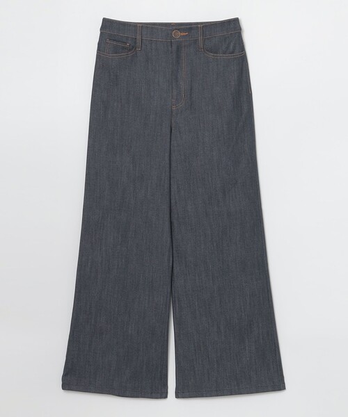 BLUE LABEL CRESTBRIDGE(ブルーレーベルクレストブリッジ)の「【一部店舗限定】スラブシャンブレーワイドパンツ(デニムパンツ・レディース・ブルー系その他4/ネイビー・36/38)」の3枚目の写真