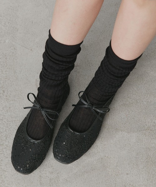 ad thie(アドティエ)の「刺繍リボン メリージェーンパンプス(パンプス・レディース・ブラック/オフホワイト/ピンク・MEDIUM/LARGE)」の7枚目の写真