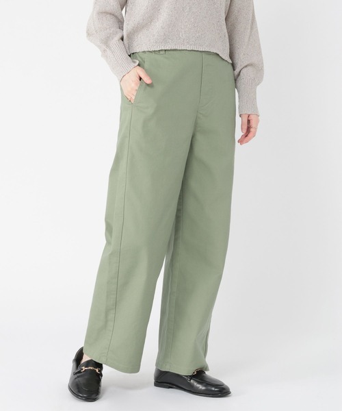 studio CLIP（スタディオクリップ）の「スッキリストレートパンツ[プチ・プラスサイズあり]（その他パンツ・レディース・ライトグレー/ネイビー/カーキ/ライトブルー・LARGE/MEDIUM/SMALL/PF/ﾌﾘｰ(L)）」の17枚目の写真