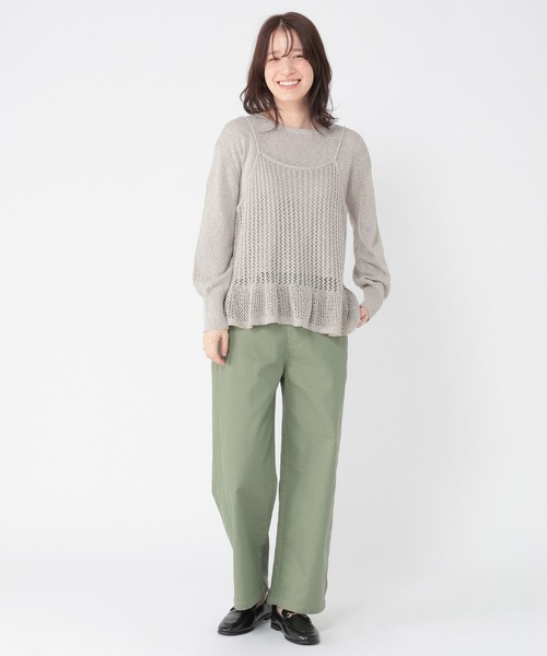 studio CLIP（スタディオクリップ）の「スッキリストレートパンツ[プチ・プラスサイズあり]（その他パンツ・レディース・ライトグレー/ネイビー/カーキ/ライトブルー・LARGE/MEDIUM/SMALL/PF/ﾌﾘｰ(L)）」の20枚目の写真