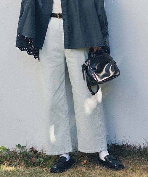 studio CLIP（スタディオクリップ）の「スッキリストレートパンツ[プチ・プラスサイズあり]（その他パンツ・レディース・ライトグレー/ネイビー/カーキ/ライトブルー・LARGE/MEDIUM/SMALL/PF/ﾌﾘｰ(L)）」の22枚目の写真