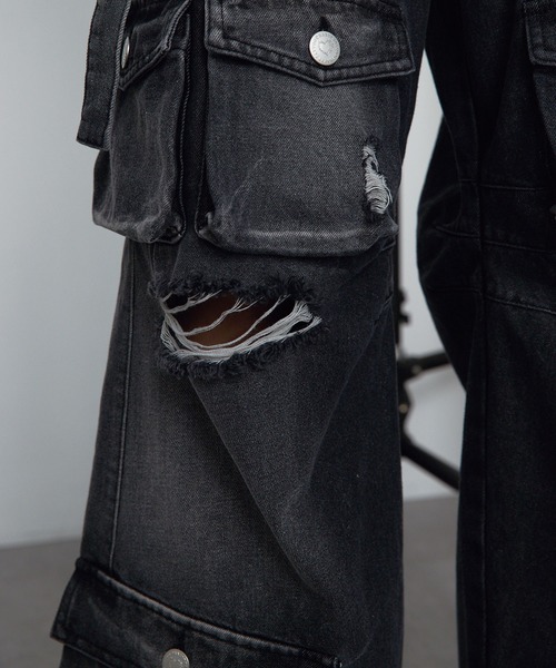 Heart Tattoo(ハートタトゥー)の「High-rise Out-pocket Denim / ハイウエストアウトポケットデニム(デニムパンツ・レディース・ブラック・0/1)」の10枚目の写真