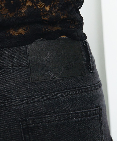 Heart Tattoo(ハートタトゥー)の「High-rise Out-pocket Denim / ハイウエストアウトポケットデニム(デニムパンツ・レディース・ブラック・0/1)」の11枚目の写真