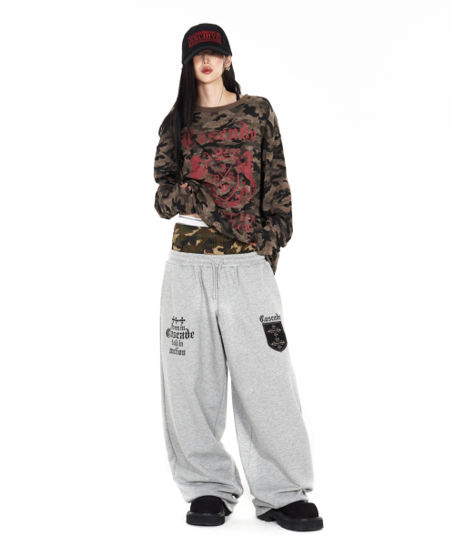 IDWS(アイドンワナセル)の「Cross Layered Sweat Pants Gray(スウェットパンツ・レディース・その他・1/2/0)」の5枚目の写真
