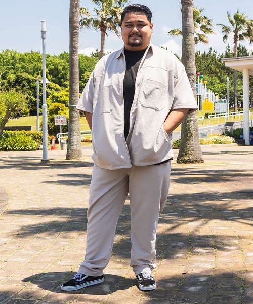 B&T CLUB(ビーティークラブ)の「テーパード パンツ メンズ 大きいサイズ 快ラクWEAR DRYリップル ウエストゴム イージーパンツ B&T CLUB (ビーアンドティークラブ)(その他パンツ・メンズ・ブラック/グレイッシュベージュ/ネイビー・X1(3L~4L)/X3(6L~7L)/X2(4L~5L))」の8枚目の写真
