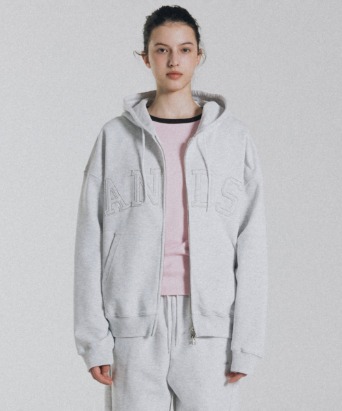 ANDNEEDS(アンドニーズ)の「Penny logo hoodie zip-up (white melange)(パーカー・レディース・その他・FREE)」の3枚目の写真