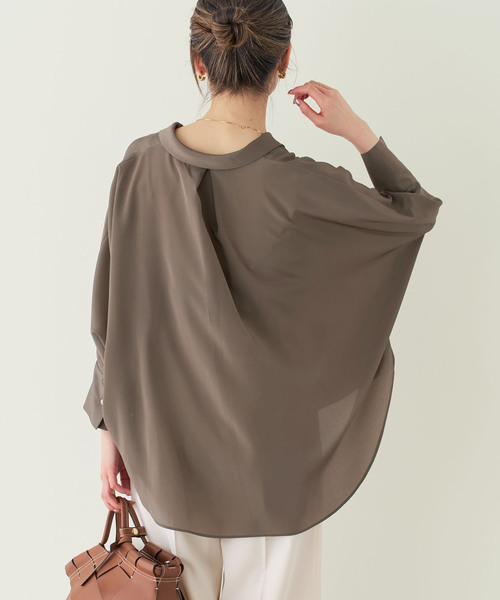 Noble（ノーブル）の「ゴールドボタンニュアンスシャツ（シャツ/ブラウス・レディース・モカ/ホワイト・FREE）」の21枚目の写真