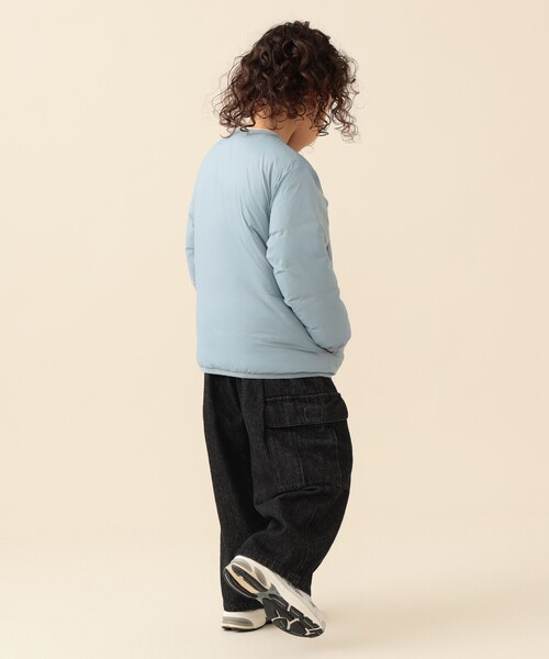 BEAMS mini(ビームスミニ)の「中綿 ノーカラー リバーシブル ブルゾン 2026FW(90~150cm)プチプラ キッズ服 軽アウター(ブルゾン・キッズ・サックスブルー/ベージュ・100/90/150/140/130/120/110)」の8枚目の写真