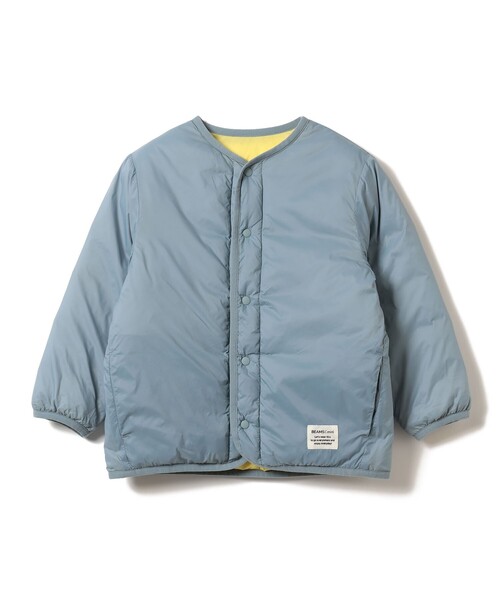 BEAMS mini(ビームスミニ)の「中綿 ノーカラー リバーシブル ブルゾン 2026FW(90~150cm)プチプラ キッズ服 軽アウター(ブルゾン・キッズ・サックスブルー/ベージュ・100/90/150/140/130/120/110)」の14枚目の写真