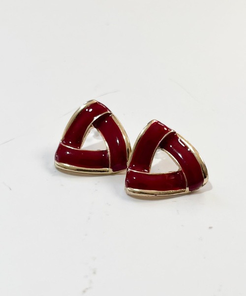 yu-ka(ユーカ)の「YU-KA:トライアングルピアス Triangle Earrings(ピアス(両耳用)・レディース・ブルー/レッド/ホワイト・FREE)」の2枚目の写真