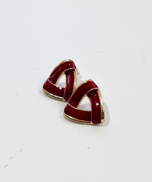 yu-ka(ユーカ)の「YU-KA:トライアングルピアス Triangle Earrings(ピアス(両耳用)・レディース・ブルー/レッド/ホワイト・FREE)」の4枚目の写真