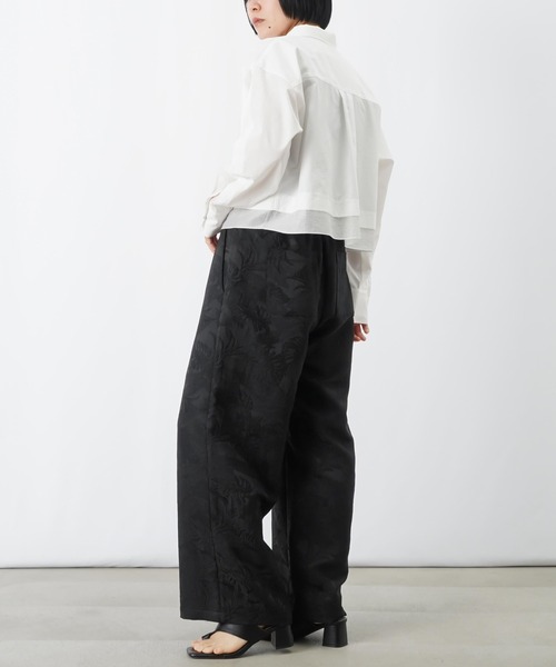 LUCA/LADY LUCK LUCA（ルカ/レディラックルカ）の「LC/LLL ジャガードパンツ（その他パンツ・レディース・ブラック/オフホワイト・FREE）」の4枚目の写真