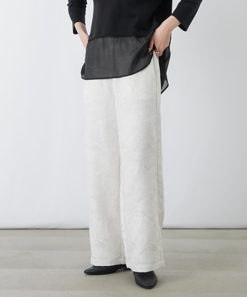 LUCA/LADY LUCK LUCA（ルカ/レディラックルカ）の「LC/LLL ジャガードパンツ（その他パンツ・レディース・ブラック/オフホワイト・FREE）」の18枚目の写真