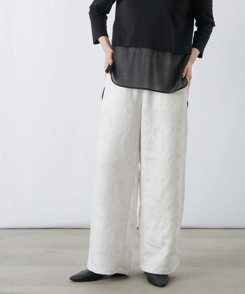 LUCA/LADY LUCK LUCA（ルカ/レディラックルカ）の「LC/LLL ジャガードパンツ（その他パンツ・レディース・ブラック/オフホワイト・FREE）」の14枚目の写真