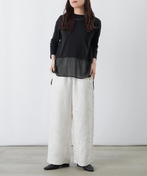 LUCA/LADY LUCK LUCA（ルカ/レディラックルカ）の「LC/LLL ジャガードパンツ（その他パンツ・レディース・ブラック/オフホワイト・FREE）」の13枚目の写真