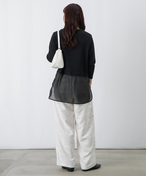 LUCA/LADY LUCK LUCA（ルカ/レディラックルカ）の「LC/LLL ジャガードパンツ（その他パンツ・レディース・ブラック/オフホワイト・FREE）」の15枚目の写真