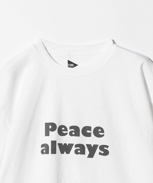 FUNG（ファング）の「＜FUNG＞PEACE ALWAYS Tシャツ（Tシャツ/カットソー・メンズ・ホワイト/ブラック・S/M）」の10枚目の写真