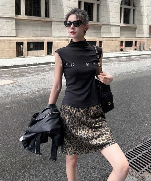 AsheKsha（アシクシャ）の「レトロなヒョウ柄スカート（スカート・レディース・ゴールド/シルバー・M/S）」の13枚目の写真