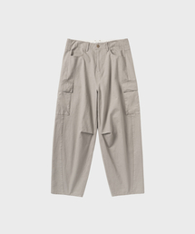 ウォッシュドワイドカーブドカーゴパンツ_BEIGE