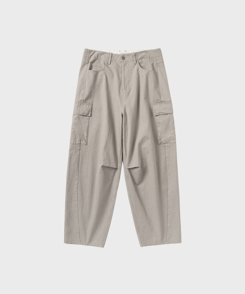 NONBLANK(ノンブランク)の「ウォッシュドワイドカーブドカーゴパンツ_BEIGE(その他パンツ・メンズ・ベージュ・MEDIUM/LARGE/X-LARGE)」の1枚目の写真