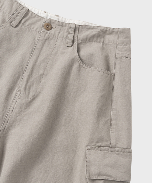 NONBLANK(ノンブランク)の「ウォッシュドワイドカーブドカーゴパンツ_BEIGE(その他パンツ・メンズ・ベージュ・MEDIUM/LARGE/X-LARGE)」の4枚目の写真