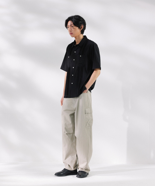 NONBLANK(ノンブランク)の「ウォッシュドワイドカーブドカーゴパンツ_BEIGE(その他パンツ・メンズ・ベージュ・MEDIUM/LARGE/X-LARGE)」の12枚目の写真
