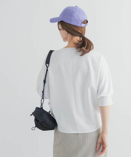 URBAN RESEARCH DOORS（アーバンリサーチドアーズ）の「ニットドッキングドルマン プルオーバー（Tシャツ/カットソー・レディース・オフホワイト/ネイビー/ライトカーキ・FREE）」の20枚目の写真