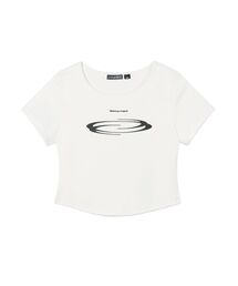 【Opening Project】W Squareneck Cropped Symbol T Shirt