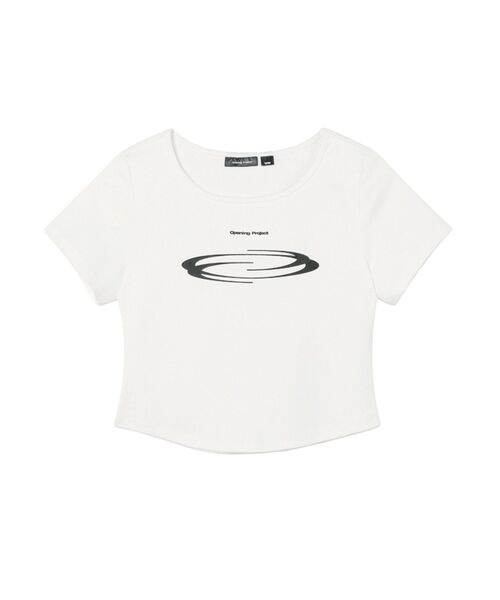 【Opening Project】W Squareneck Cropped Symbol T Shirt