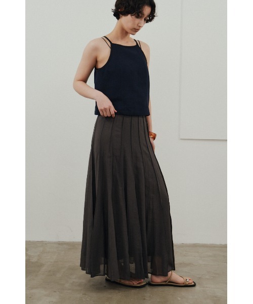 STYLEMIXER(スタイルミキサー)の「ピンタックシアースカート(スカート・レディース・チャコールグレー/ミント/ホワイト・SMALL/MEDIUM)」の14枚目の写真