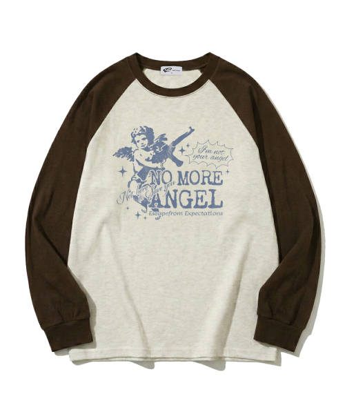 ESCAPEFROM（エスケープフロム）の「ノモアエンジェルプリントロングスリーブ [3カラー]（Tシャツ/カットソー・レディース・ホワイト/ブラウン/ブラック・SMALL/MEDIUM/LARGE）」の6枚目の写真