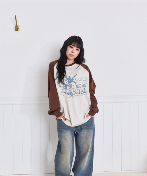 ESCAPEFROM（エスケープフロム）の「ノモアエンジェルプリントロングスリーブ [3カラー]（Tシャツ/カットソー・レディース・ホワイト/ブラウン/ブラック・SMALL/MEDIUM/LARGE）」の8枚目の写真