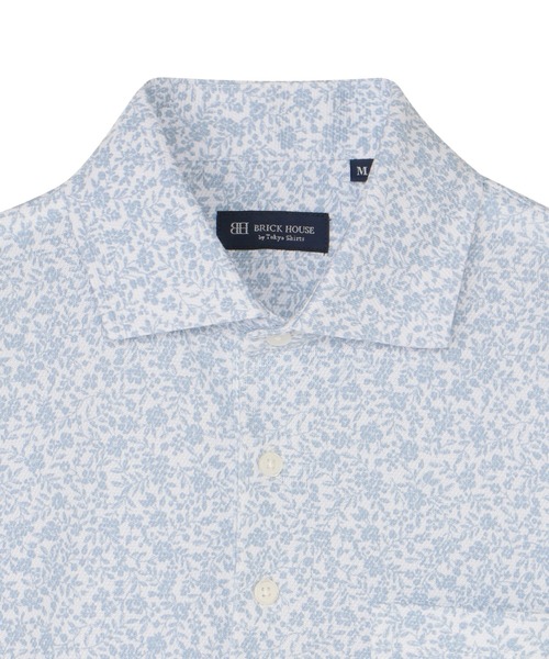 TOKYO SHIRTS(トウキョウシャツ)の「フラワープリント ポロシャツ(ポロシャツ・メンズ・サックスブルー・XL/LL/L/M)」の3枚目の写真