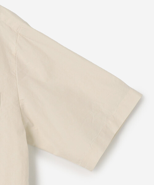 DANTON(ダントン)の「DANTON | コットンリネンブロード バンドカラー半袖シャツ MEN(シャツ/ブラウス・メンズ・アイボリー/チャコール・42/40)」の6枚目の写真