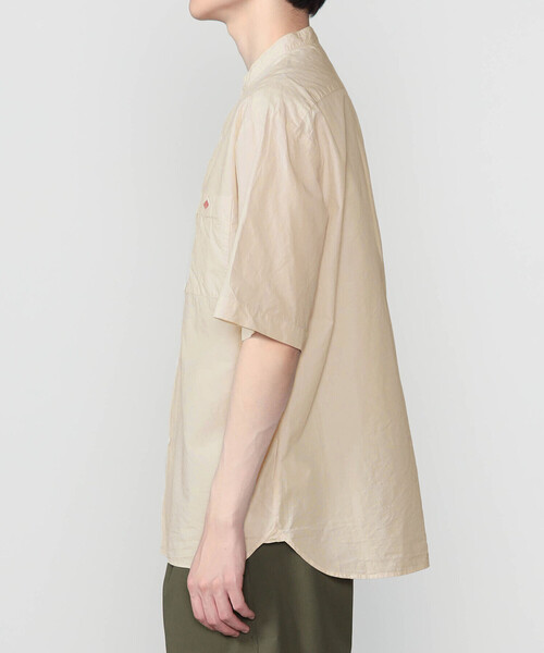DANTON(ダントン)の「DANTON | コットンリネンブロード バンドカラー半袖シャツ MEN(シャツ/ブラウス・メンズ・アイボリー/チャコール・42/40)」の11枚目の写真