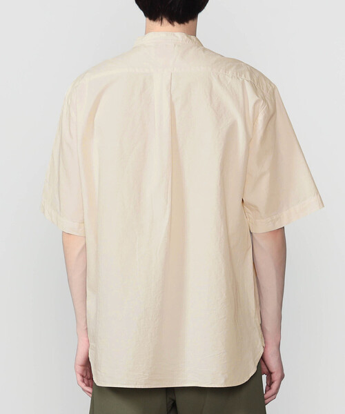 DANTON(ダントン)の「DANTON | コットンリネンブロード バンドカラー半袖シャツ MEN(シャツ/ブラウス・メンズ・アイボリー/チャコール・42/40)」の12枚目の写真