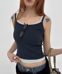 BLACKUP（ブラックアップ）の「[MADE] ロベラレイヤードキャミソール（カップ付き）（キャミソール）」