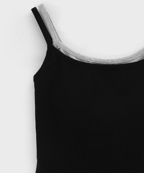 BLACKUP（ブラックアップ）の「[MADE] ロベラレイヤードキャミソール（カップ付き）（キャミソール・レディース・ネイビー/ブラック/カーキ/ブラウン・SMALL/MEDIUM）」の12枚目の写真