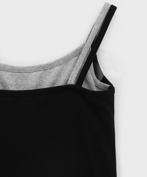 BLACKUP（ブラックアップ）の「[MADE] ロベラレイヤードキャミソール（カップ付き）（キャミソール・レディース・ネイビー/ブラック/カーキ/ブラウン・SMALL/MEDIUM）」の11枚目の写真