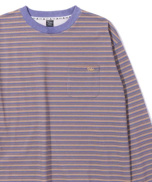 POLeR(ポーラー)の「POLER COOL TOUCH 90s STRIPE L/S TEE(Tシャツ/カットソー・メンズ・ネイビー/ブラック・XL/L/M)」の2枚目の写真