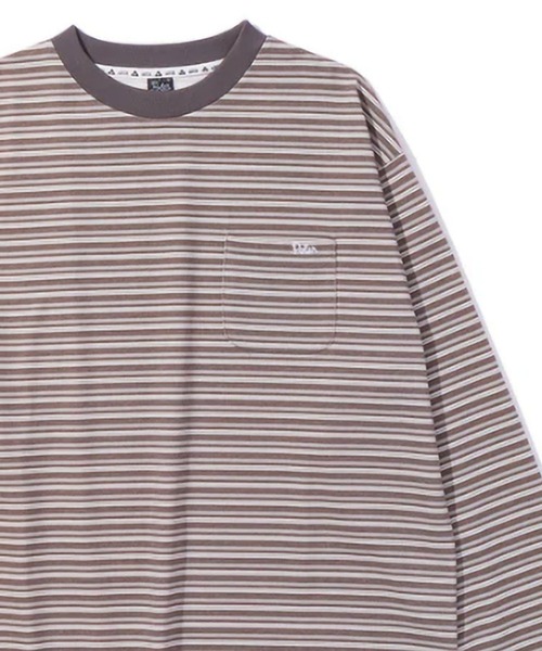 POLeR(ポーラー)の「POLER COOL TOUCH 90s STRIPE L/S TEE(Tシャツ/カットソー・メンズ・ネイビー/ブラック・XL/L/M)」の1枚目の写真