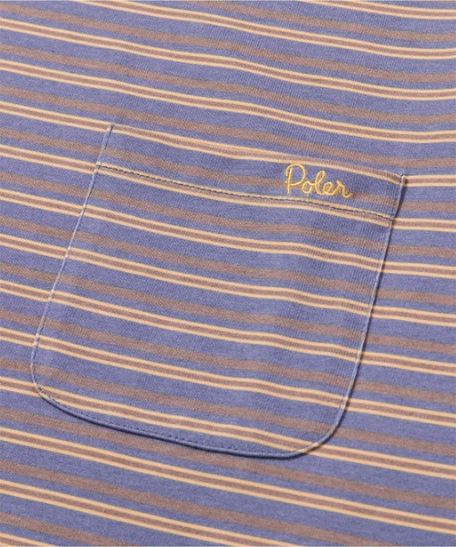 POLeR(ポーラー)の「POLER COOL TOUCH 90s STRIPE L/S TEE(Tシャツ/カットソー・メンズ・ネイビー/ブラック・XL/L/M)」の6枚目の写真