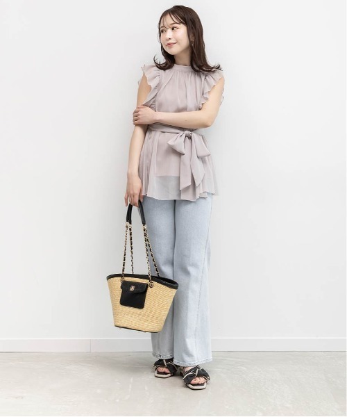 RANDA(ランダ)の「ナチュラルリボンフラットサンダル(サンダル・レディース・ベージュ/ブラック/アイボリー・S/LL/M/L)」の17枚目の写真