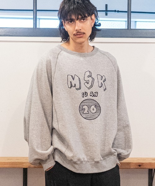 masterkey(マスターキー)の「msw1871- LOOSE WING-SWEAT カレッジスウェット(MK27A-C-23)(スウェット・メンズ・グレー/ブラック・S/M)」の1枚目の写真
